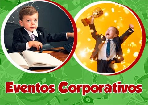 Crianças em eventos corporativos animados
